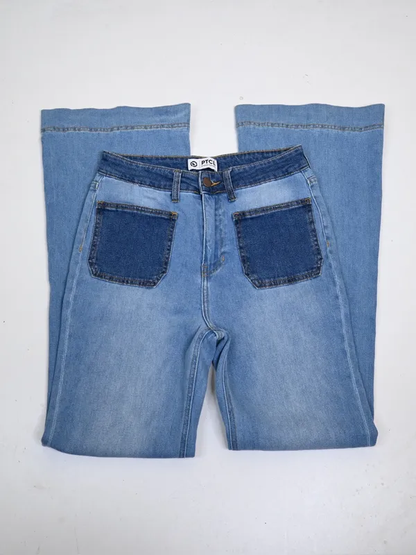 PTCL Ethical Clothing Women's 29 Two Tone Flare Jean - Image 4