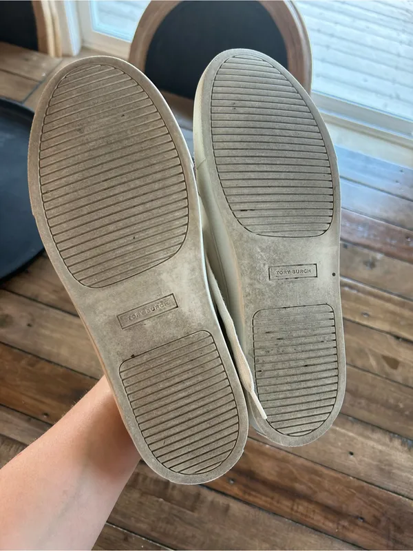 Tory Burch Bari Nappa Colorblock White Sneakers 9.5 - Image 10