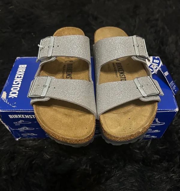 Birkenstock Arizona glittered sandals slippers shoes women’s eur 39 new - Image 7