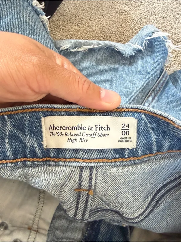 Abercrombie & Fitch Women’s The 90s Relaxed Cutoff Shorts High Rise 24/00 - Image 5