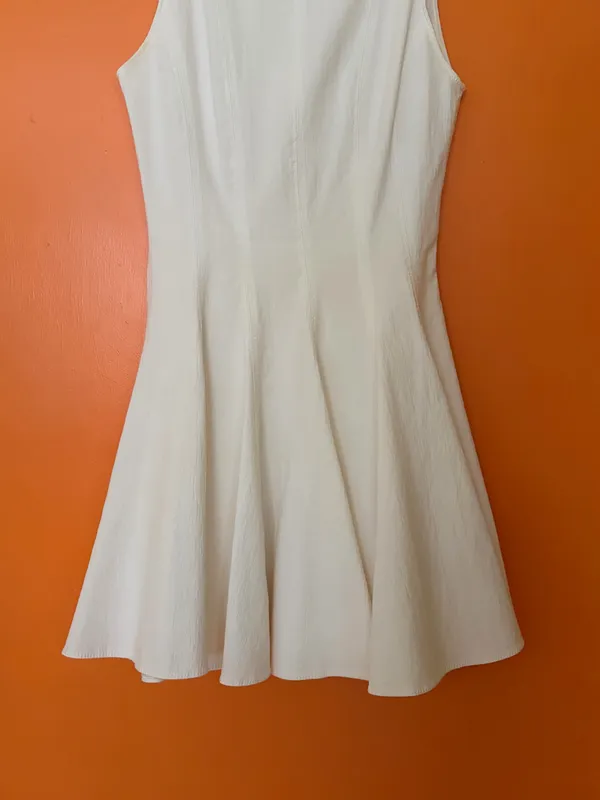 ZARA A-Line Mini Dress White - Image 4