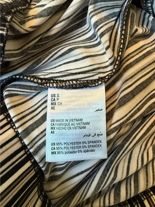 Alfani Black and White Striped Wide Leg Pants - Image 4