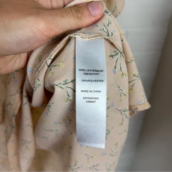 Adrianna Papell Lightweight Sheer Floral Short Sleeve Blouse Top Size XL - Image 8