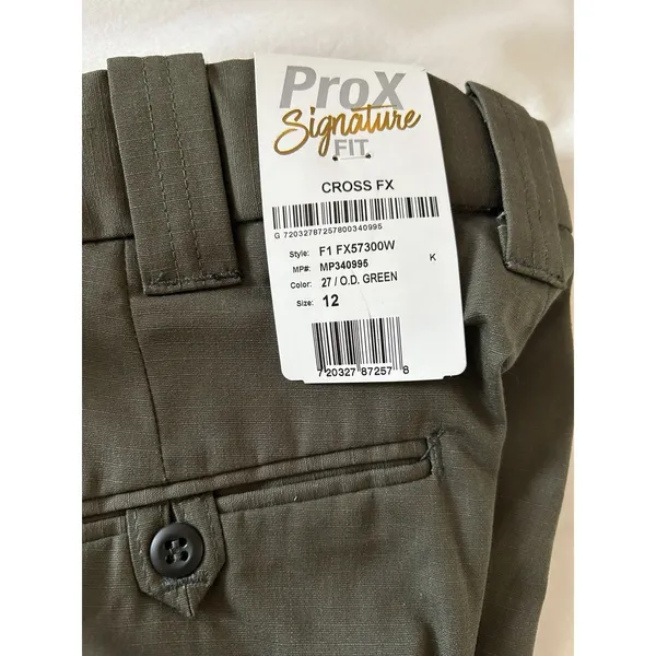 NWT Women's Size 12 ProX Signature Fit Green Tactical Uniform Pants 12 Unhemmed - Image 3