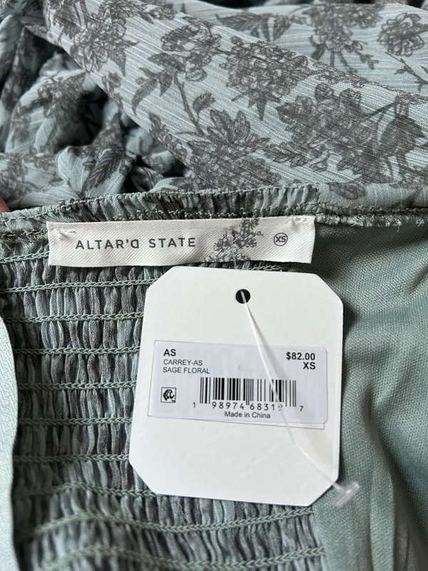 Altar'd State Sage Green Layered Dress - Image 4
