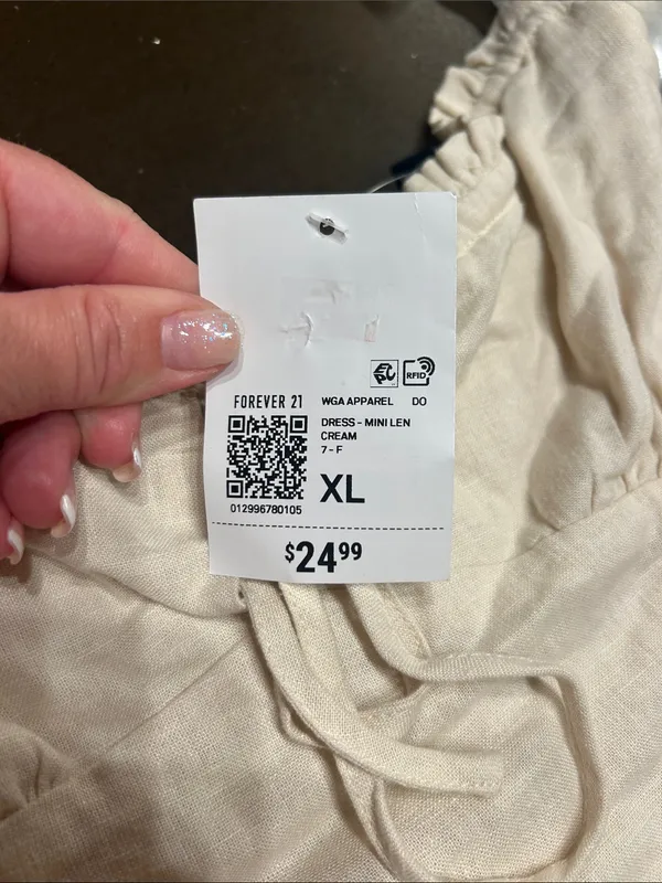 Forever 21 Cream Spaghetti Strap Linen-Blend Camisole - Image 2