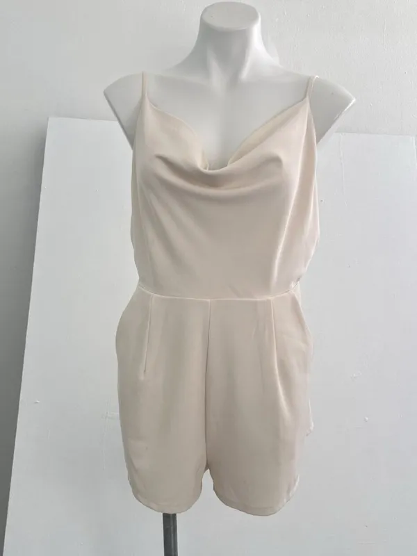 Anthropologie Mable Cowl Neck Front Backless Romper SIZE LARGE NWOT - Image 4