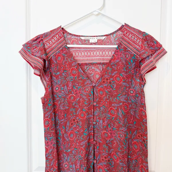 Veronica Beard Womens Boho Mini Dress Size XS‎ Resort Travel Summer - Image 2