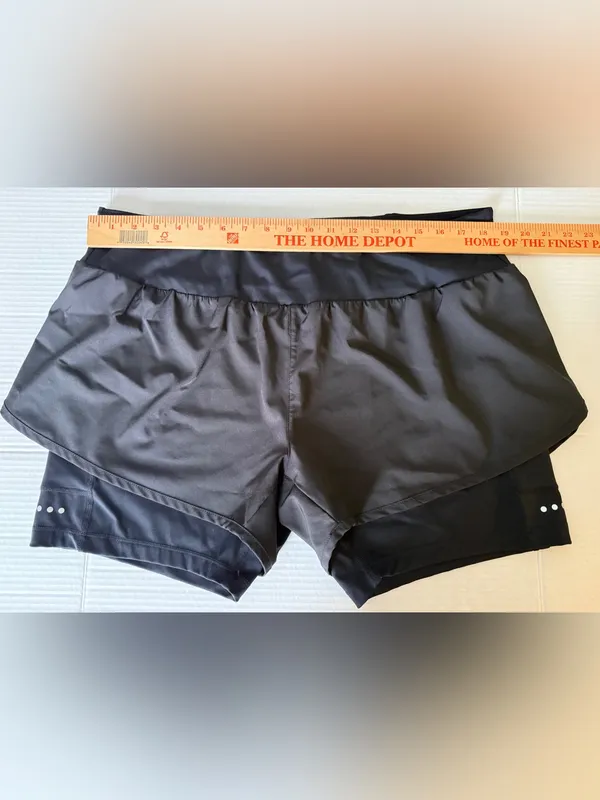 Libin Women's 2-in-1 Running Shorts Black Size XXL Workout Athletic - Image 5