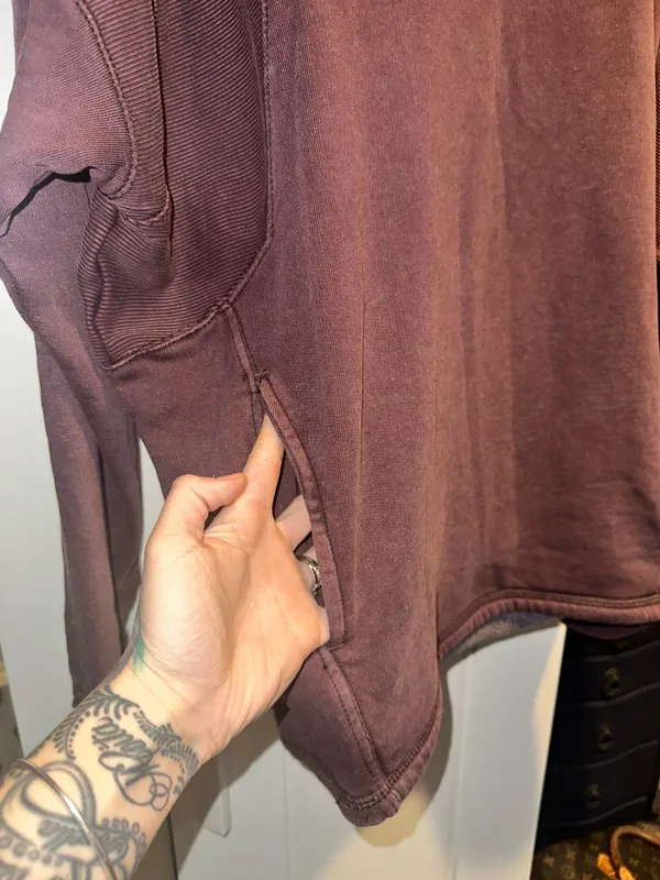 NWT FREE PEOPLE Work It Out Pullover - Black Walnut - Image 7