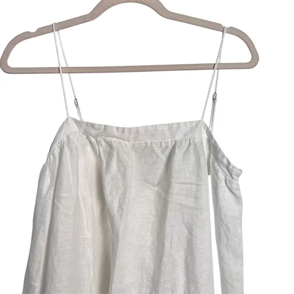 Urban Outfitters UO‎ White 100% Linen Juliana Midi Dress Women’s Small - Image 6