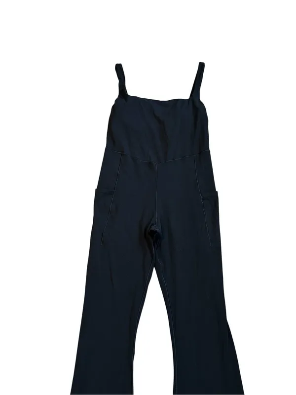 OFFLINE By Aerie Real Me XTRA Flare Leg Jumpsuit Black Athleisure - Image 4