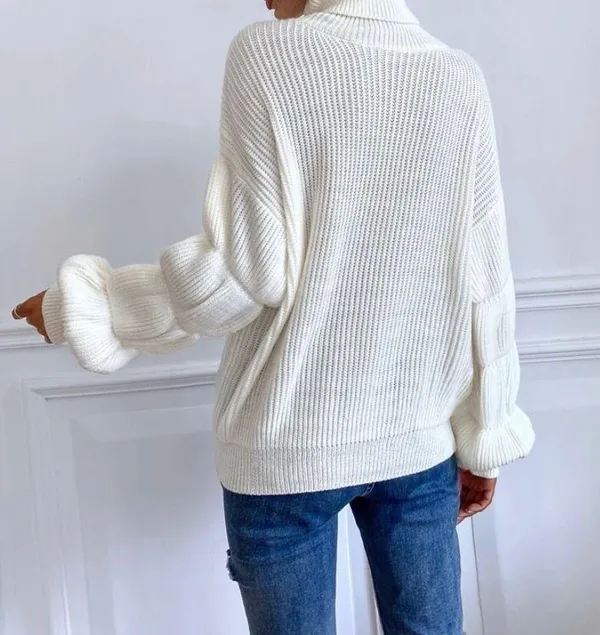 ASOS White Bubble Sleeve Sweater Top - Image 2