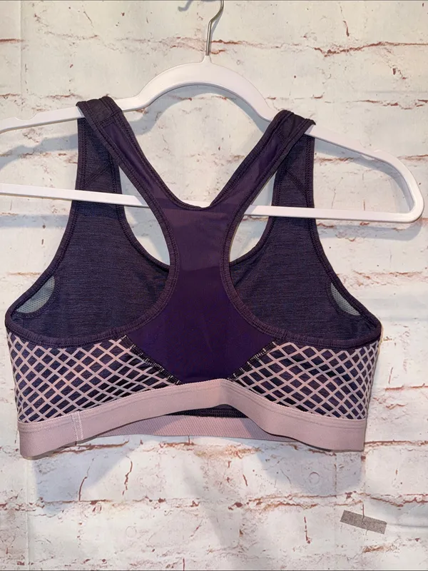 Nike pro hyper classic Purple Sports Bra racer back large dri fit pullover gym - Image 4