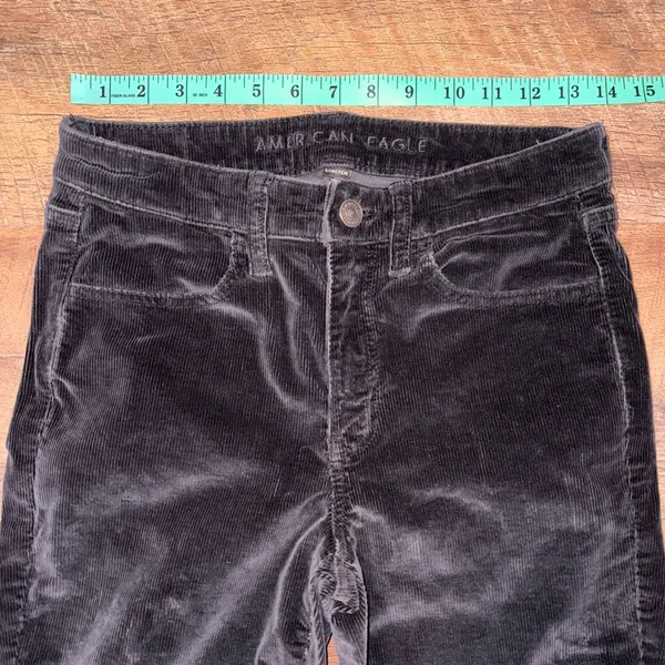 American Eagle Women’s Hi-Rise Black Corduroy Jeggings Pants – Size 6S - Image 12