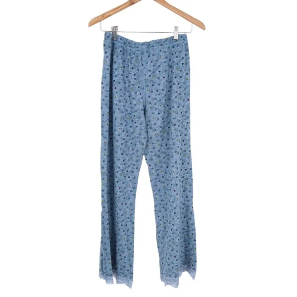 Free People Intimates Pajama Pants Womens W26 Blue Floral Stretch Drawstring - Image 6