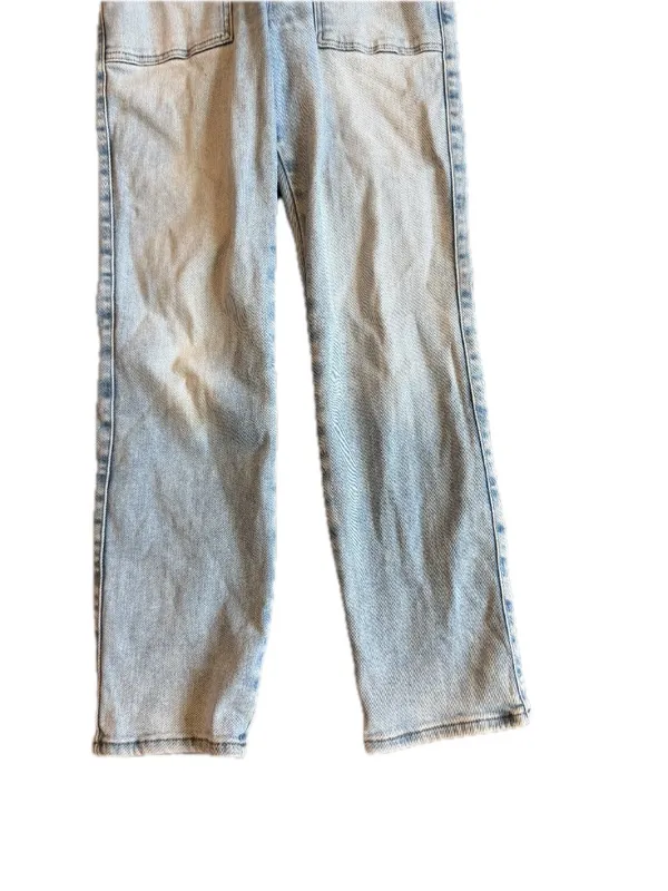 Good American Light Wash Coverall Jumpsuit Utility Sleeve Chambray Large Women's - Image 6