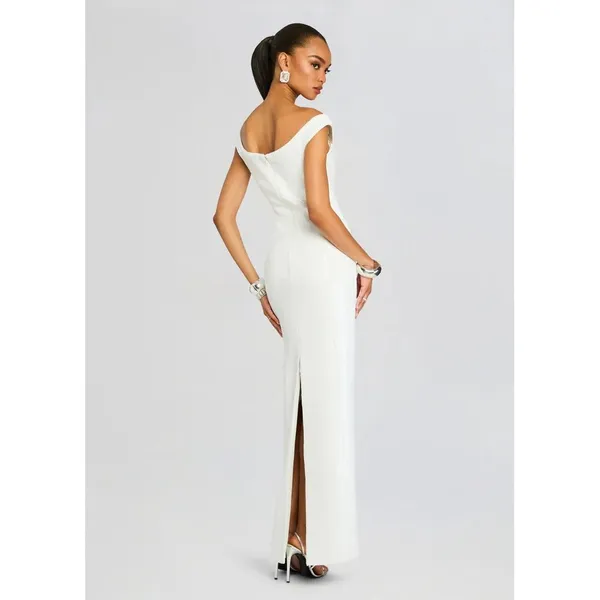 Retrofête Jazmina White Sequin One-Shoulder Gown – Size Small‎ – NWT - Image 4