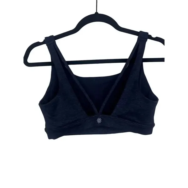 Athleta Activewear Criss Cross Spaghetti Straps Back Sports Bra S Charcoal Grey - Image 11
