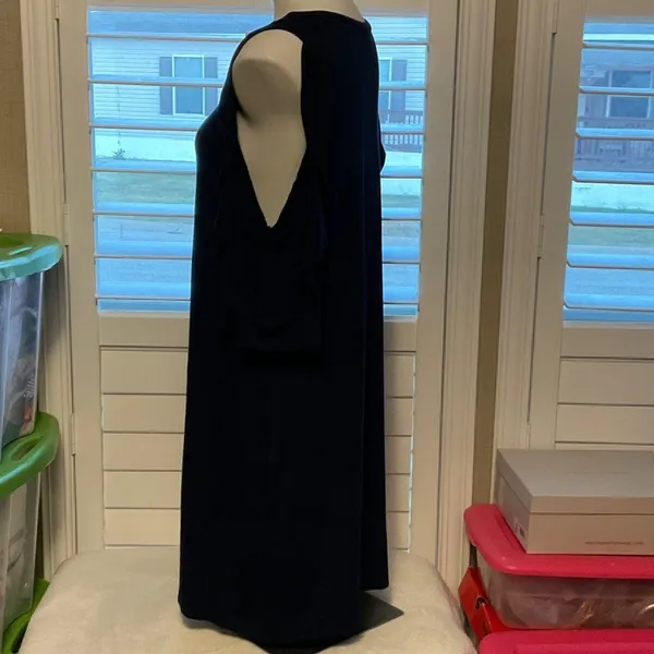 Chic Navy Cold Shoulder Dress Blue Size XL - Image 5