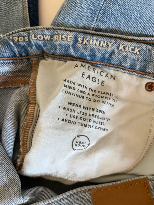 American Eagle Outfitters 90’s Low Rise Skinny Kick Jeans Size 10 - Image 10