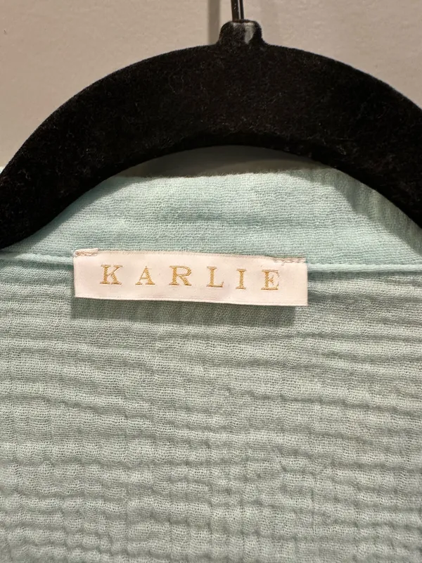 Karlie Gauze Open Back Tie Waist V-Neck Romper - Image 7