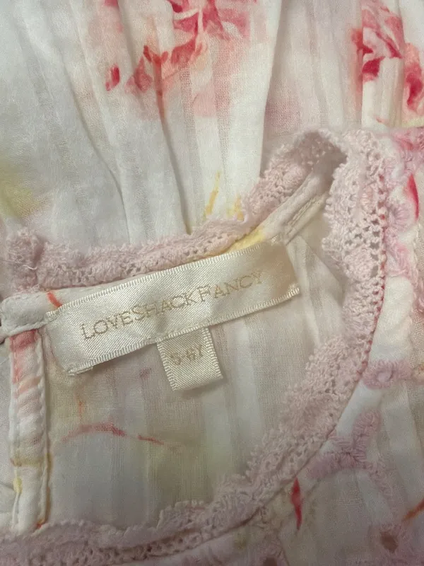 LoveShackFancy Decker Ruffle Mini Dress Cherry Soda Girls Size 5-6Y - Image 6