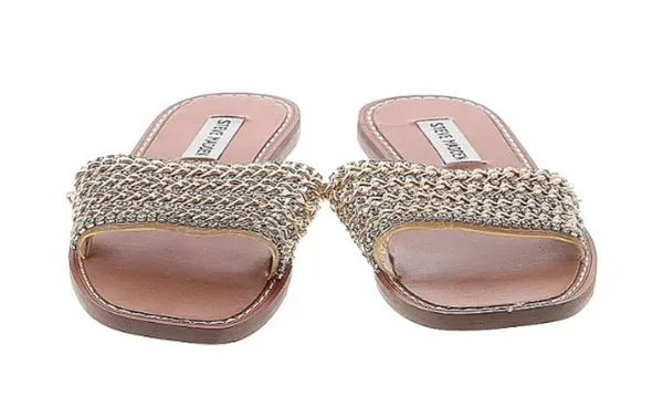 Steve Madden Gold Chain Women's Slide Sandals Size 8.5 - Image 2