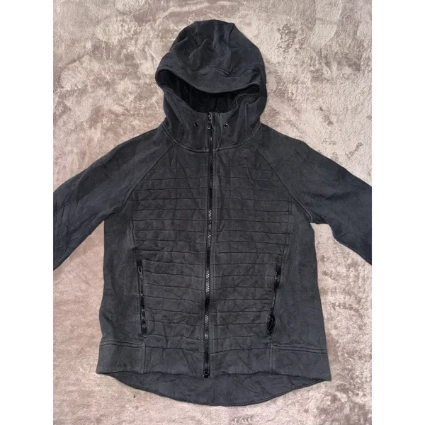 Lululemon Women's Scuba Full Zip Hoodie Fleece Sweatshirt Jacket Black Size 6 - Image 2