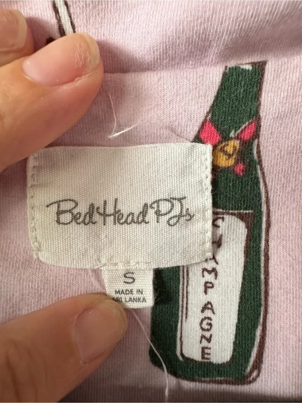 Bed Head PJs Women’s Pink Let’s Do Brunch Shorty Pajama Set Size Small - Image 2