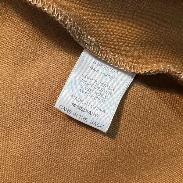 Love Tree Women’s Camel Faux Suede Trench Coat Size Medium No Belt - Image 7
