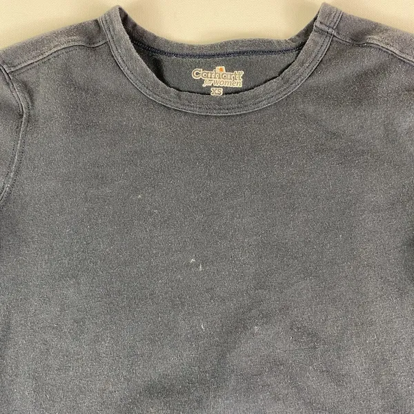 Carhartt For Women T-Shirt Size XS Blue Short Sleeve Stretch WK204 NVY - Image 5