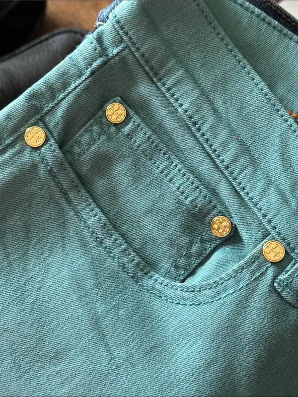 TORY BURCH Super Skinny Teal Jeans 28 - Image 7