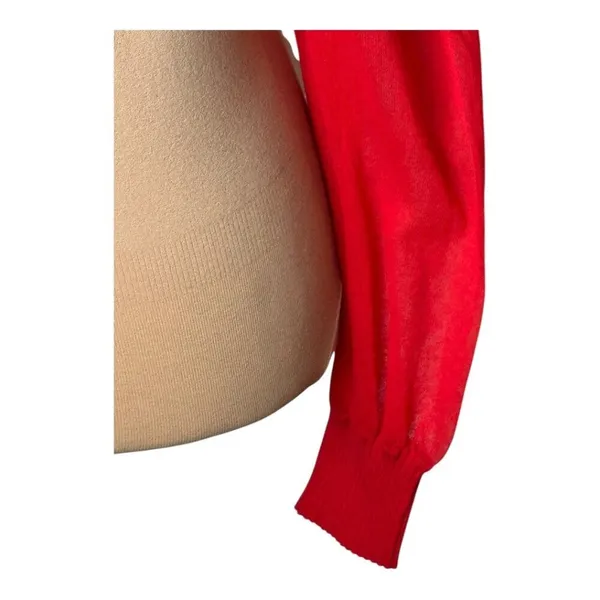 Wolford Bodysuit Women XS Tan‎ Red Sheer Sleeve Light Shadow Bodysuit Luxury - Image 6