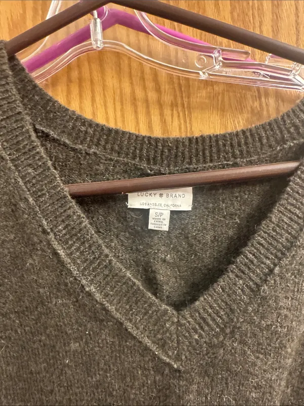 Lucky Brand Women's V-Neck Sweater - Charcoal - Image 2