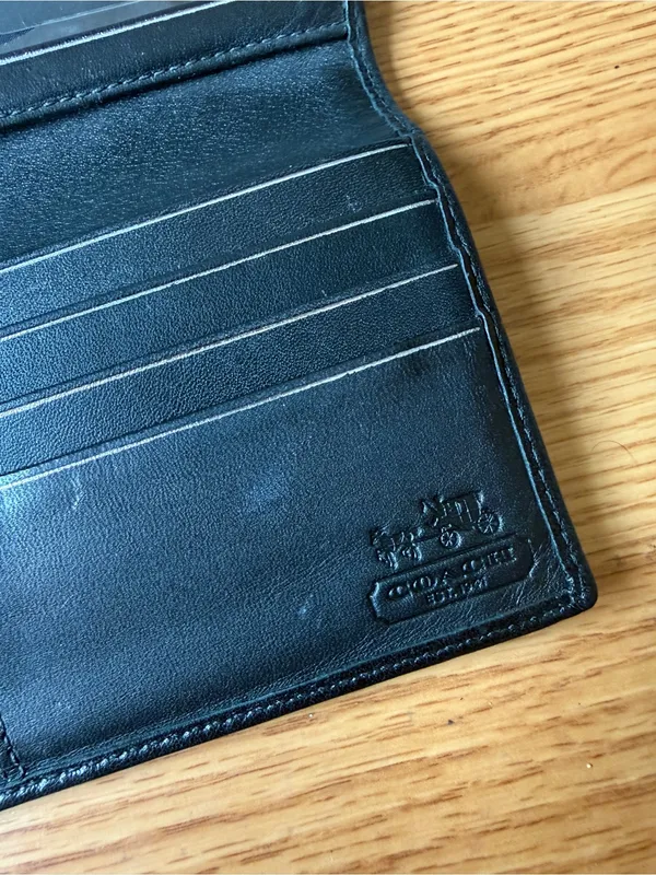 Coach Brown and Black Signature Continental Wallet - Image 7