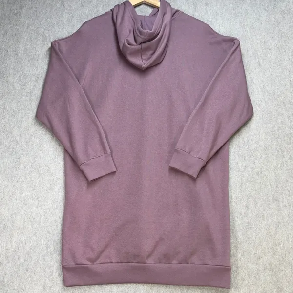Admiral Womens Large‎ Longline Hoodie Sweatshirt Dress Mauve Purple Athleisure - Image 3