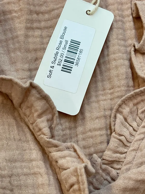 Grade & Gather Smocked Ruffle Top Surplice V Neck - Image 4