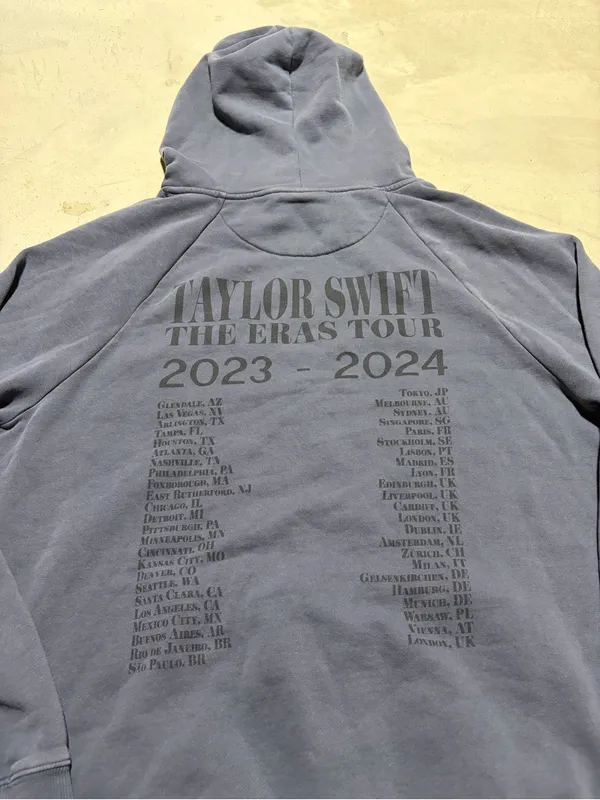 Taylor Swift washed Blue Pullover Hoodie The Eras Tour 23-24 large - Image 10