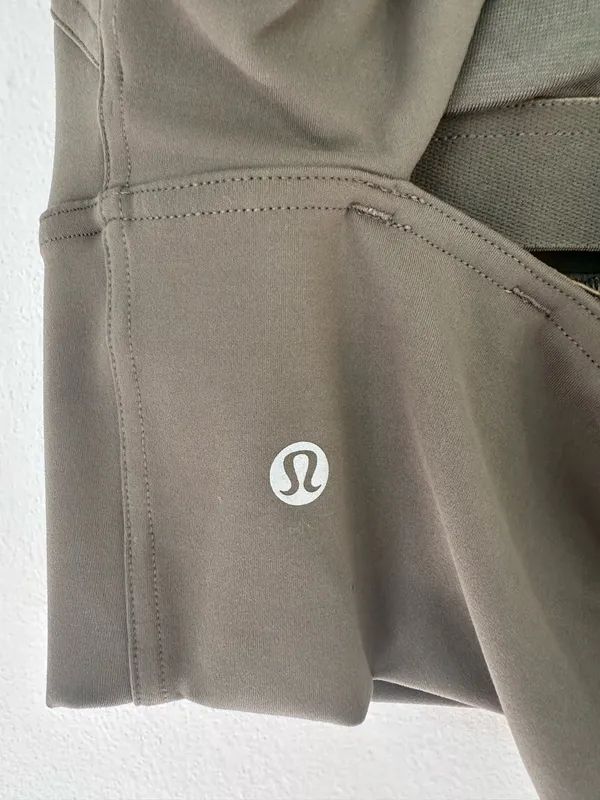 Lululemon Logo Elastic Everlux Shelf Tank Top Army Green / White Opal 8 - Image 3