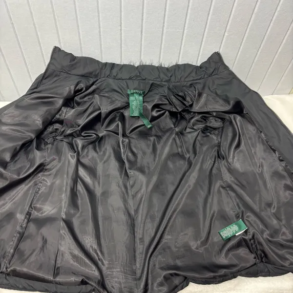 Ralph Lauren‎ Black Puffer Jacket with Faux Fur Trim - Image 16