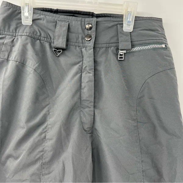 Obermeyer Stiletto II Ski Pants 10 Gray Thermolite Insulated Stirrup Vintage - Image 2