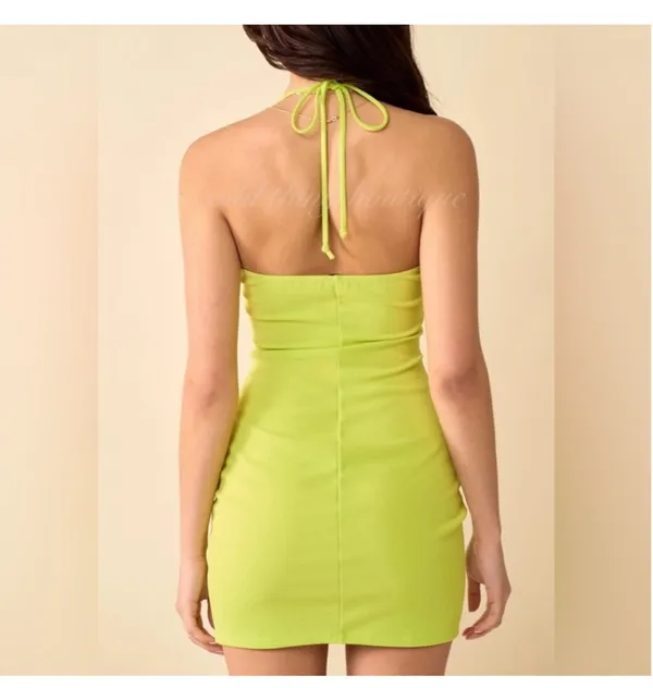 Lime green dress Size L - Image 3