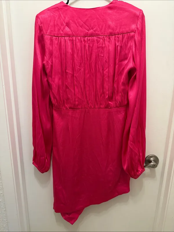 Elliatt hot pink asymmetrical mini dress - Image 4
