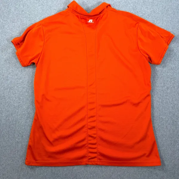 Auburn Tigers Women's Short Sleeve Polo Shirt Size XL Orange Russell Athletics - Image 7