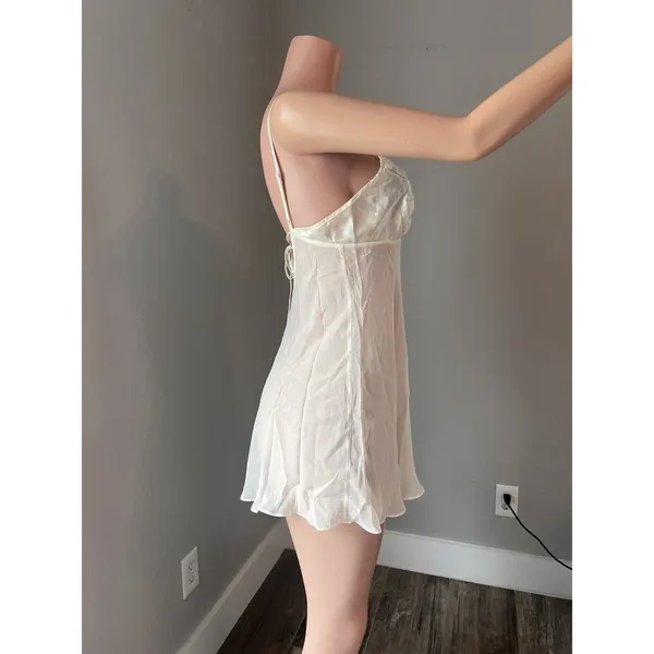 VINTAGE VICTORIAS SECRET SILKY SATIN NIGHTGOWN Lingerie MEDIUM NWT NEW #225 - Image 9