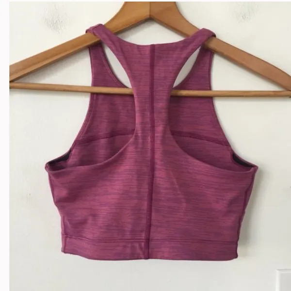 Outdoor Voices TechSweat™ Sports Bra Crop Top in Mulberry XS - Image 4