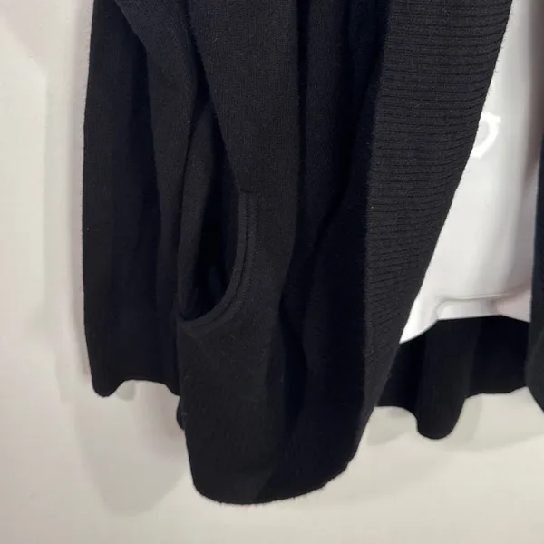 Quince Black 100% Mongolian Cashmere Shawl Cardigan Women Large NWT Luxury Knit - Image 6