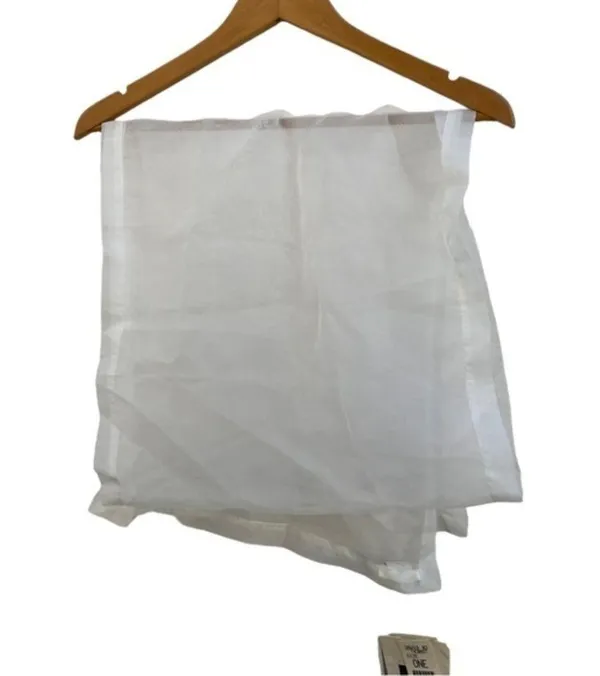 Jessica McClintock Vintage Womens Lightweight Sheer Off-white cream Chiffon Scar - Image 3
