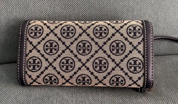 New Tory Burch T Monogram Jacquard Wallet Crossbody Clutch Purse 135846 $348 - Image 2